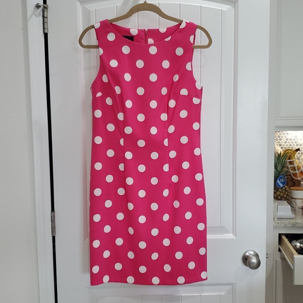 ALYX Pink and White Polkadot Sheath Dress, SIZE 8 - Picture 2 of 6